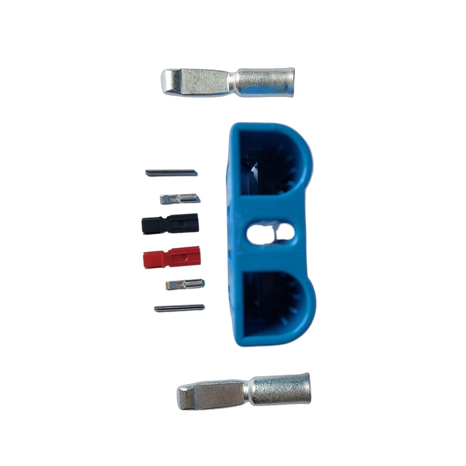 Conector Baterías Smh Sbe160 160a Azul C/pines De Señal Aux-3