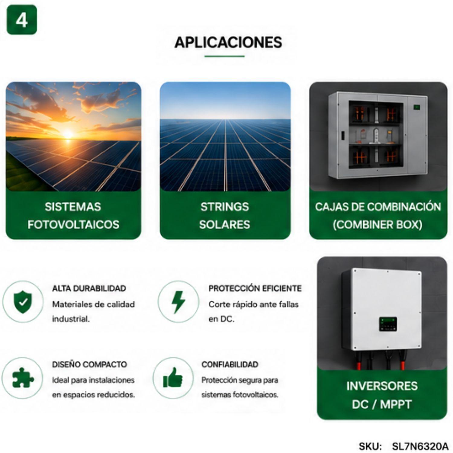 Interruptor Automatico DC 6A 550V 2P Bipolar Solar Suntree-3