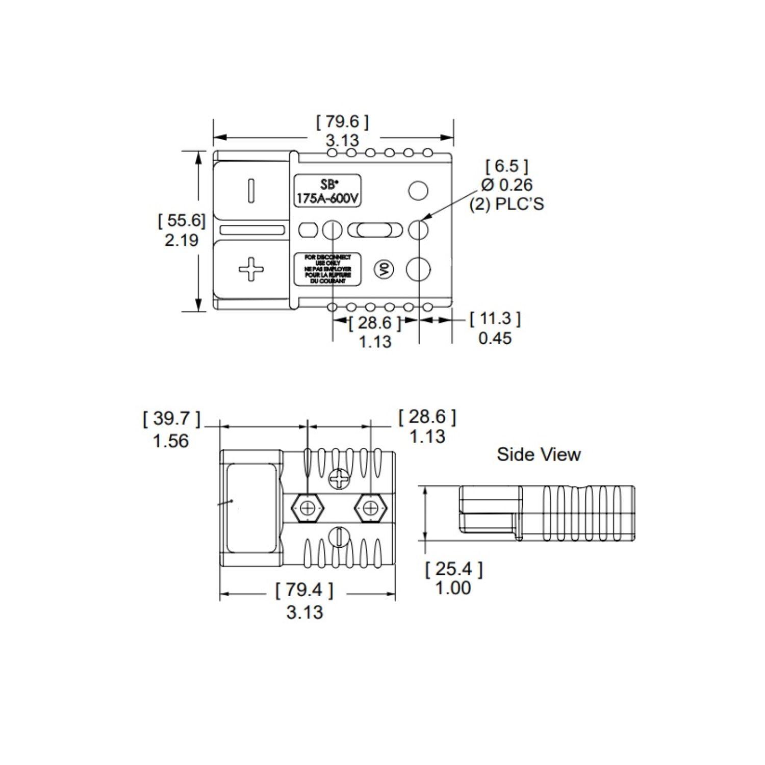 Conector Baterías Anderson Smh Sb175 175a Gris-3