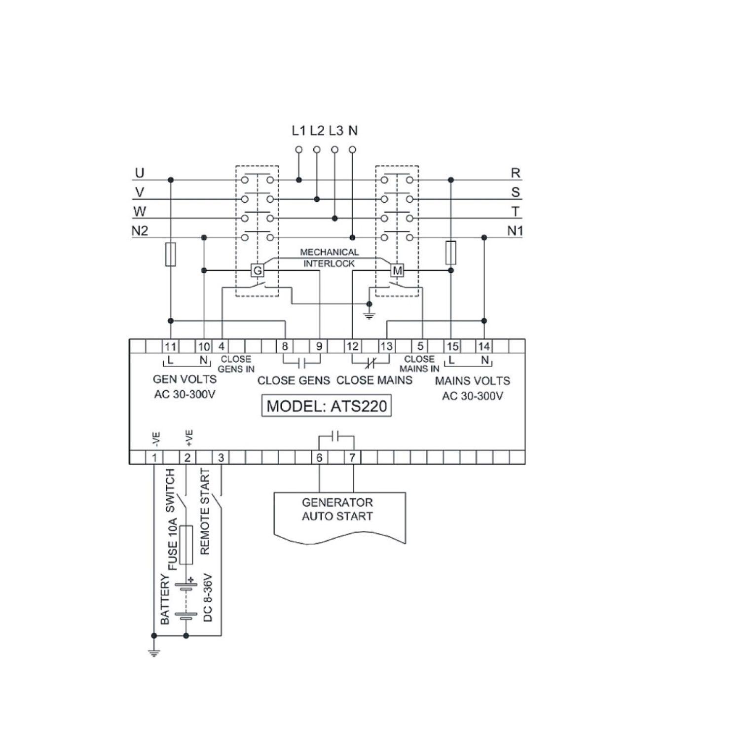 Ats Módulo Controlador Mebay Ats220 Para Generador-4