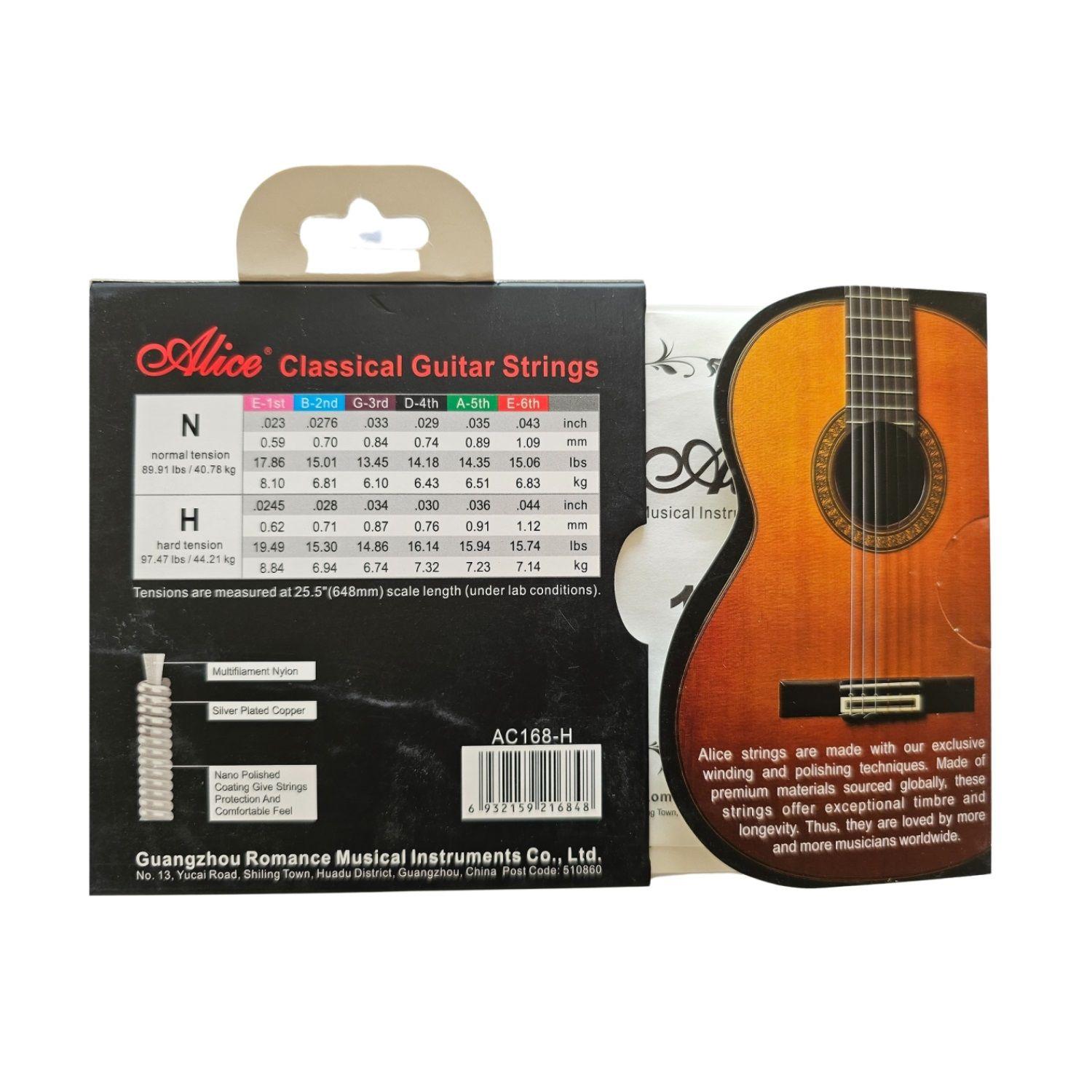 Cuerdas Alice Ac168-h Carbono Cobre Plateado Guit.clas.conc-2