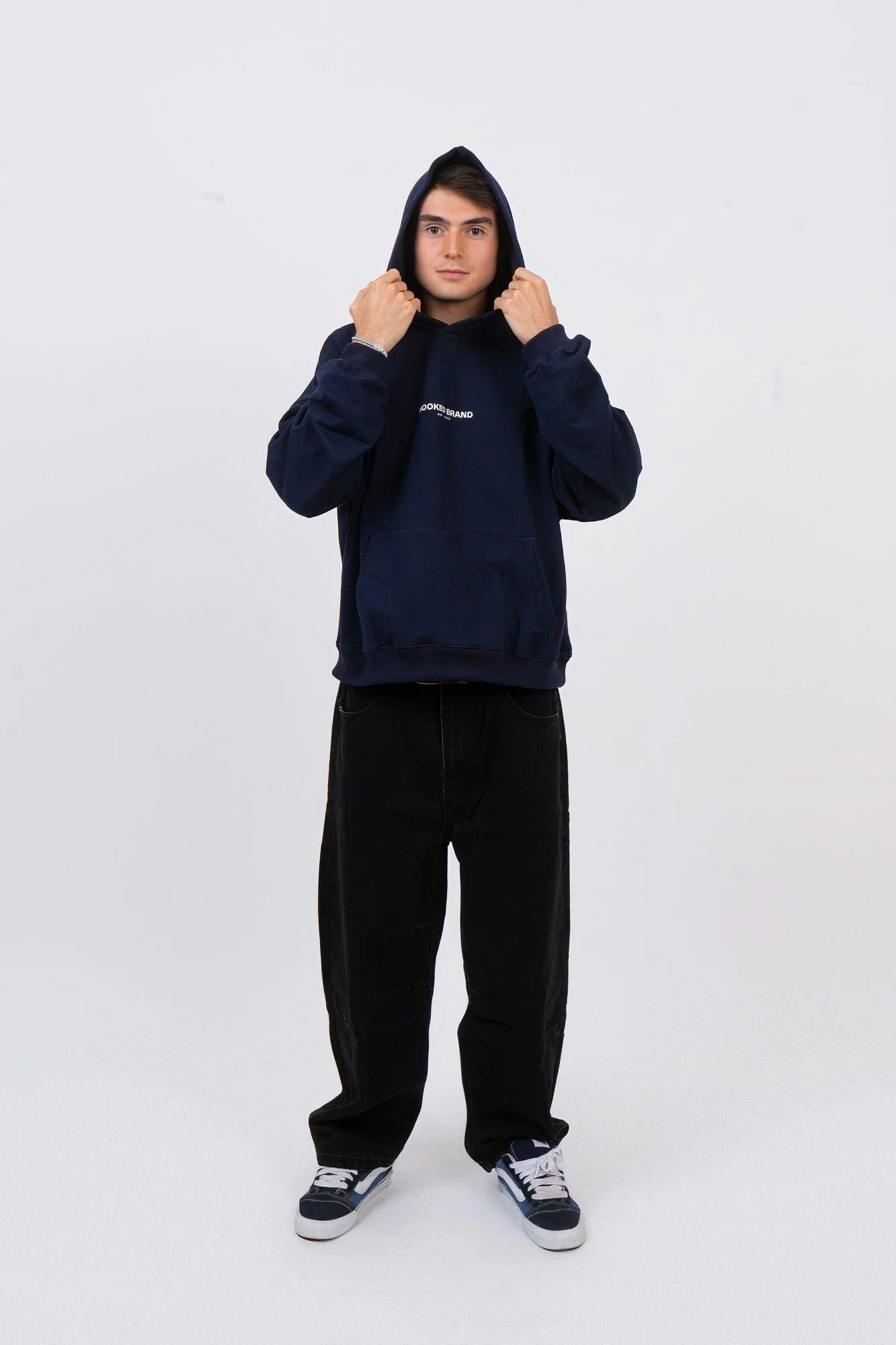 Poleron Boxy Fit Azul Marino - Proximity-4
