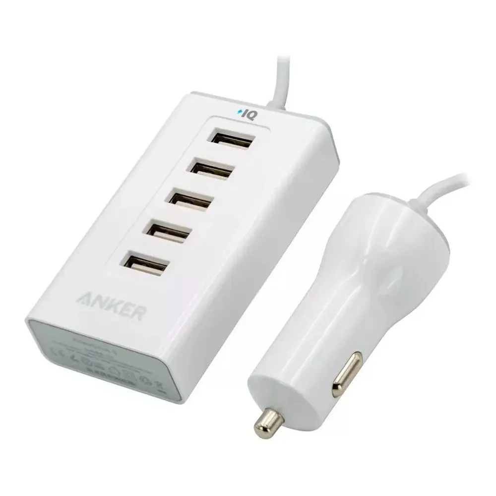 CARGADOR AUTO 5 PUERTOS USB ANKER-2