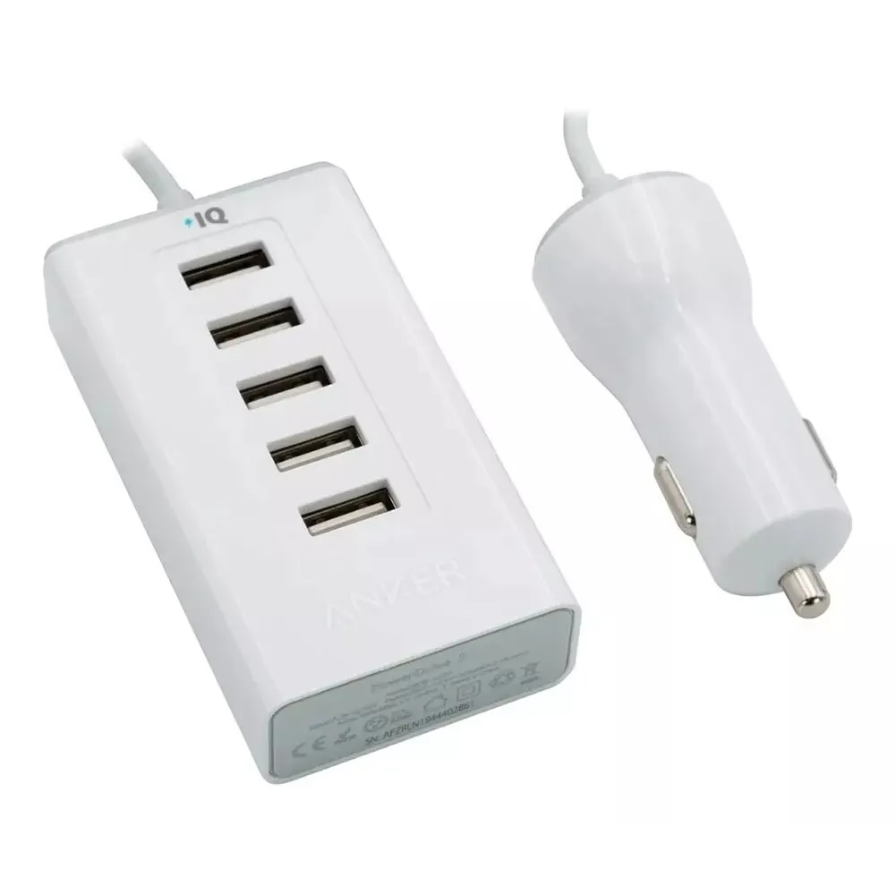 CARGADOR AUTO 5 PUERTOS USB ANKER-3