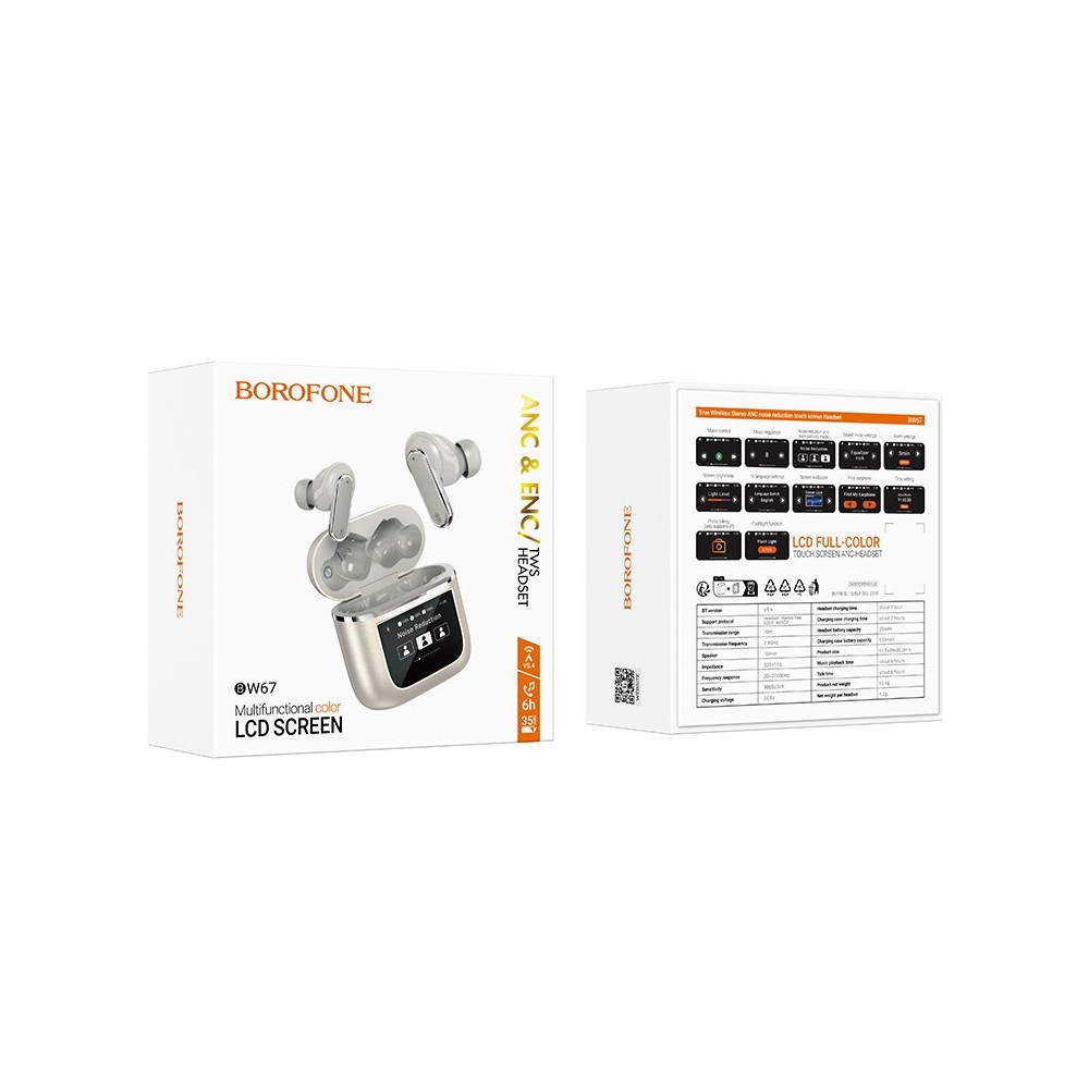 Audifonos Bluetooth con Pantalla Táctil Borofone-2