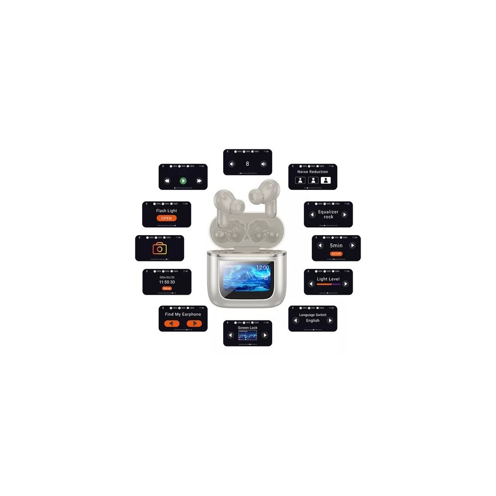 Audifonos Bluetooth con Pantalla Táctil Borofone-3