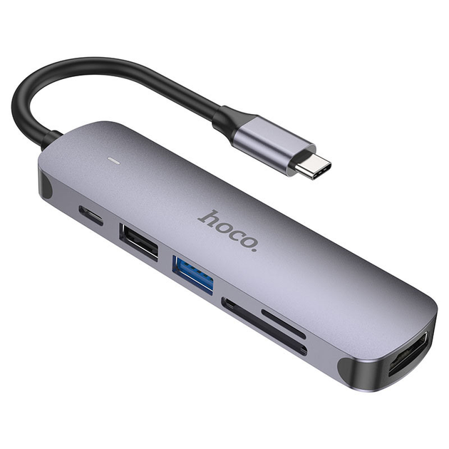Hub TC  HDMI, USB 3.0, USB2.0, SD, TF y USB Tipo C con soporte PD.-2