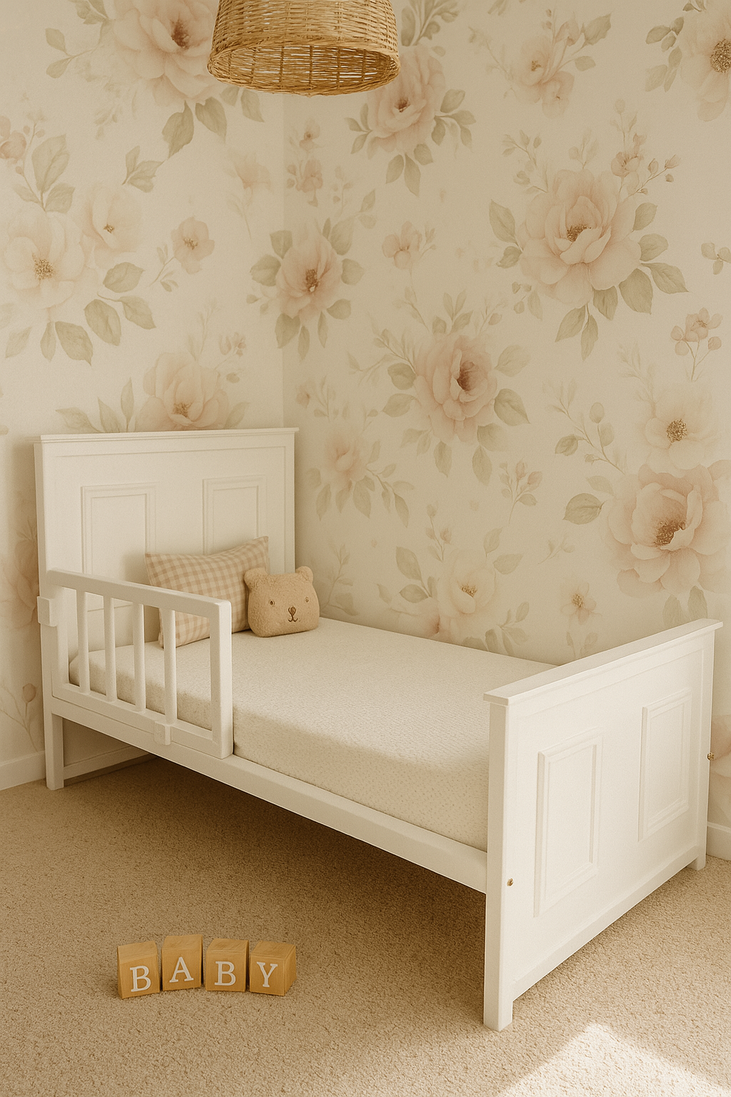 Cama Romantica infantil con baranda removible - 1,5 plaza-0