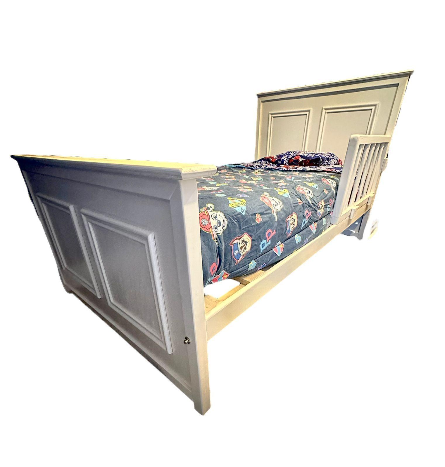 Cama Romantica infantil con baranda removible - 1,5 plaza-1