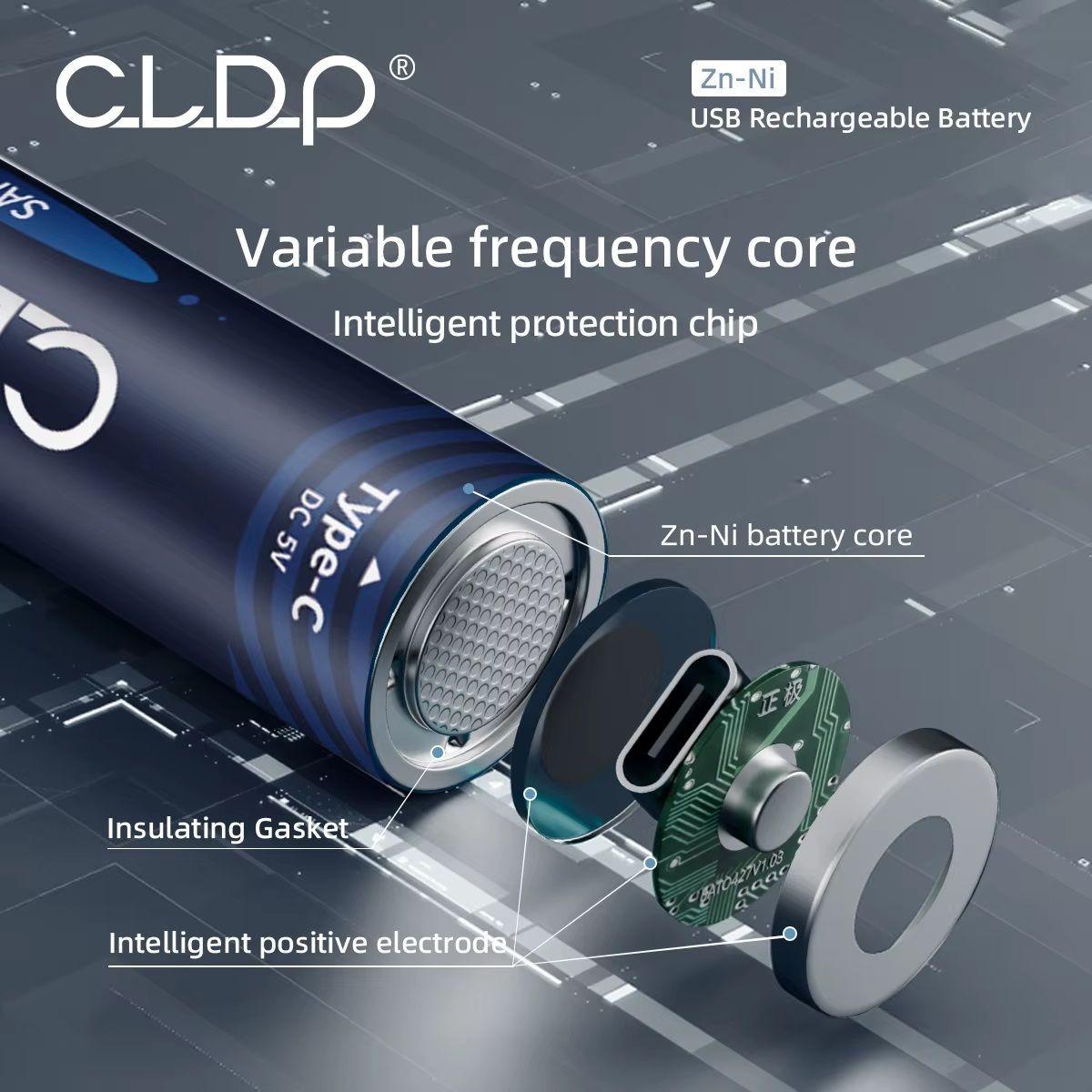 Pilas recargables Zinc Niquel AAA 1 6v Puerto Type C USB-5