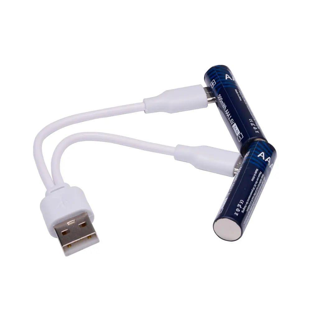 Pilas recargables Zinc Niquel AAA 1 6v Puerto Type C USB-9
