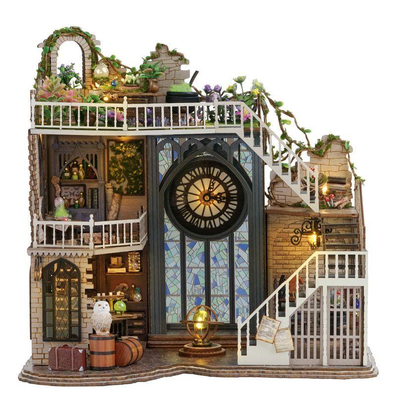 Puzzle Dollhouse Book Nook 3D Magic House-2