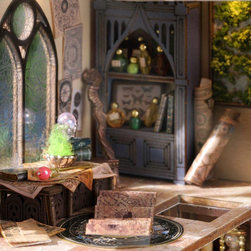 Puzzle Dollhouse Book Nook 3D Magic House-8