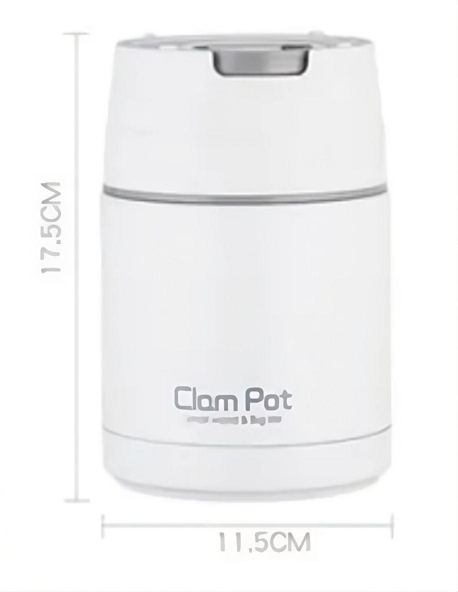 Termo de acero inoxidable para alimentos con cuchara 800ML Blanco-7