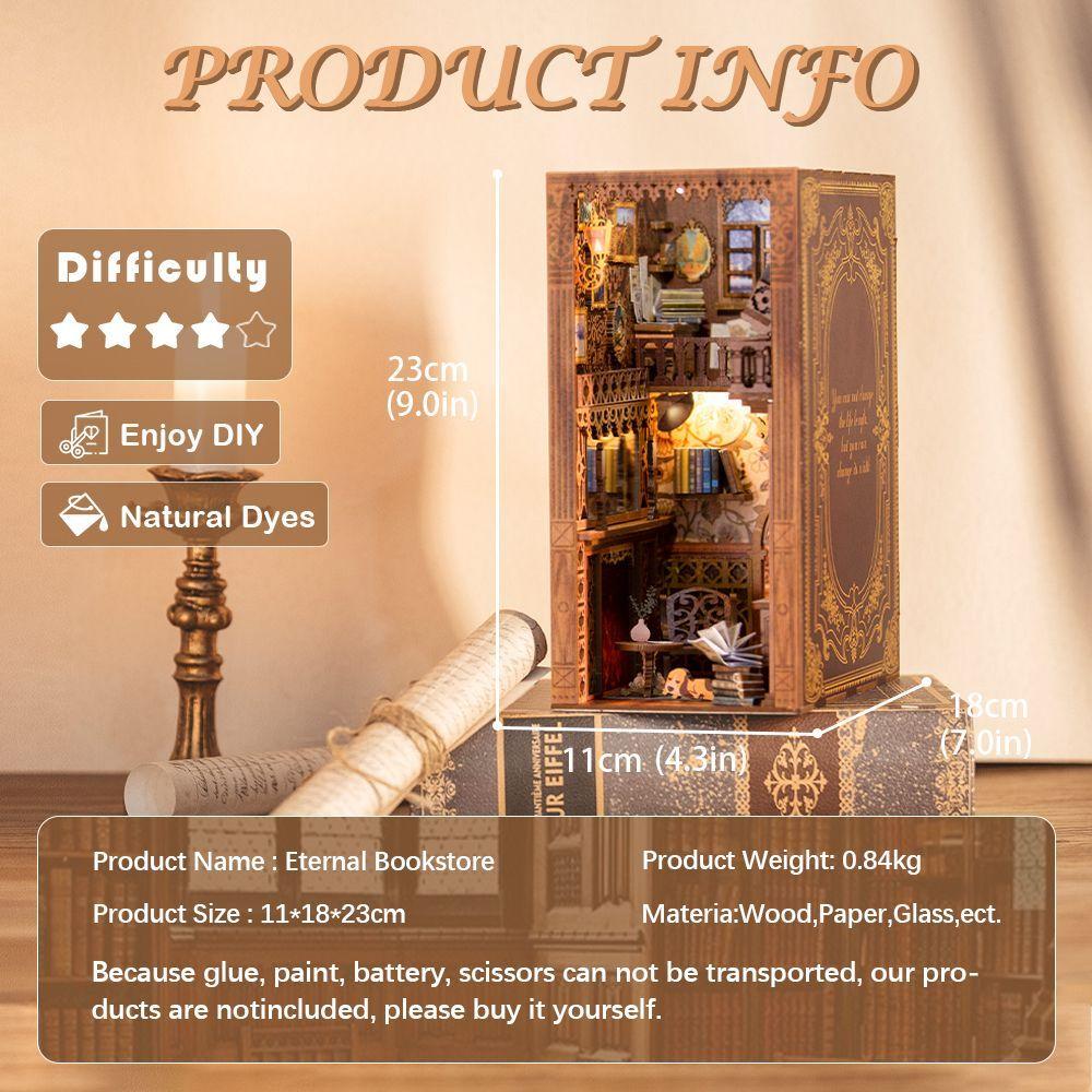 Book Nook Miniatura 3D Eternal Bookstore-5