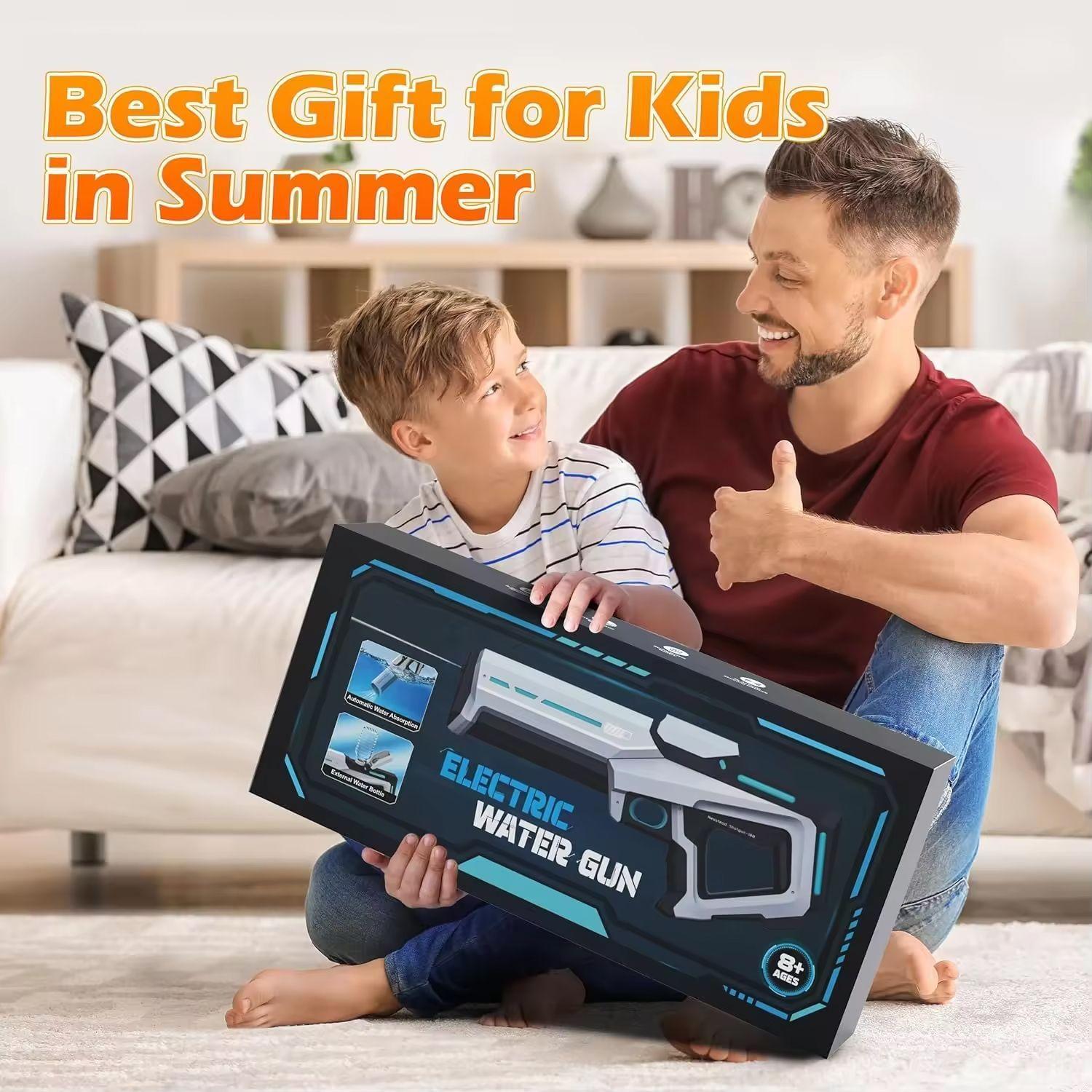 Pistola De Agua Eléctrica Carga Automática Batería Recargable-6