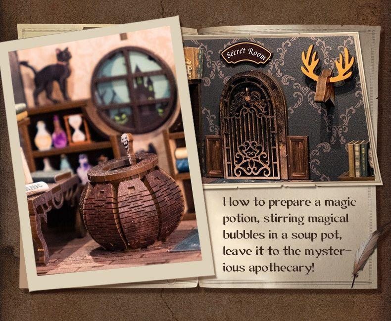 Book Nook Miniatura 3D Magic Pharmacist-8