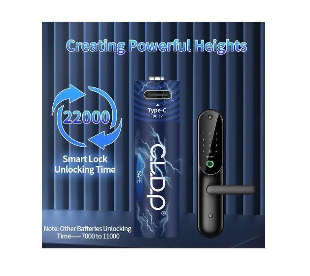 Pilas recargables Zinc Niquel AA 1 6v Puerto Type C USB-4