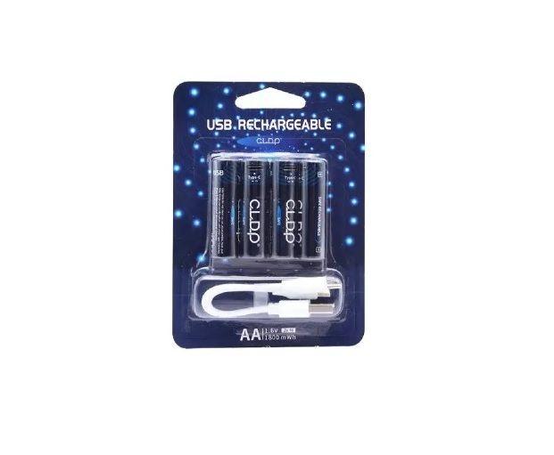 Pilas recargables Zinc Niquel AA 1 6v Puerto Type C USB-6
