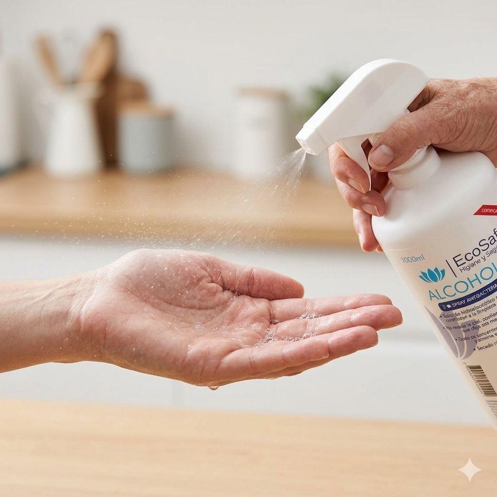 ALCOHOL  70%  SPRAY 1 LITRO ECOSAFE -1