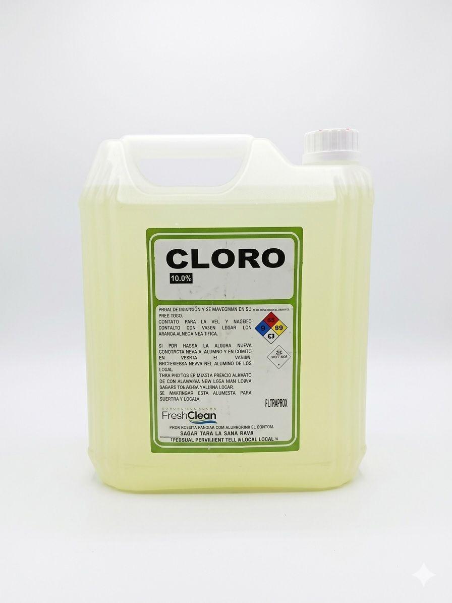 CLORO LIQUIDO INDUSTRIAL AL 10% 5 LITROS -0