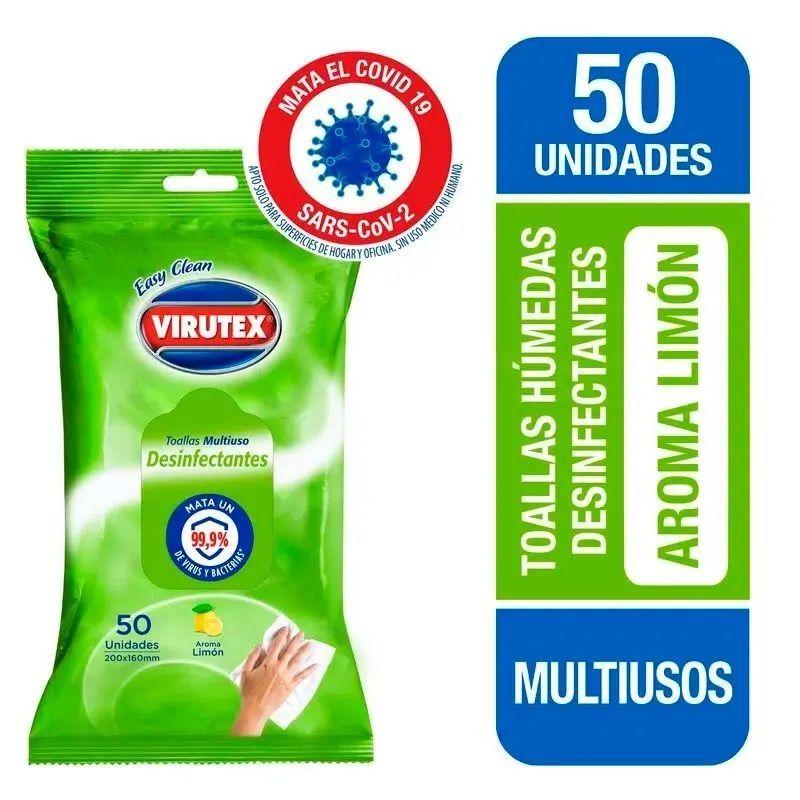 TOALLAS DESINFECTANTES VIRUTEX 50H PAQ-0