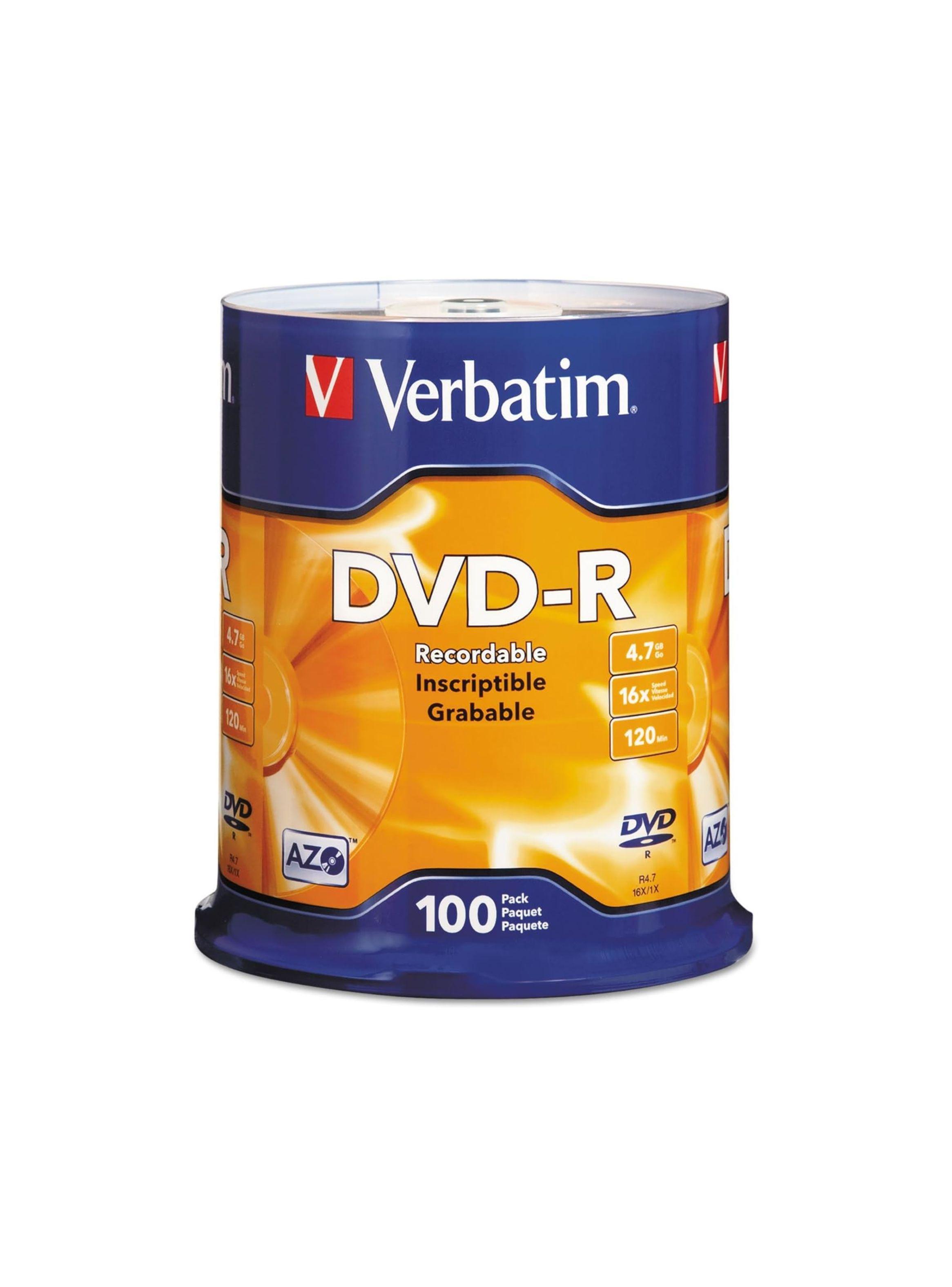 DVD-R Verbatim Pack 100 unidades 4.7GB con Logotipo-0