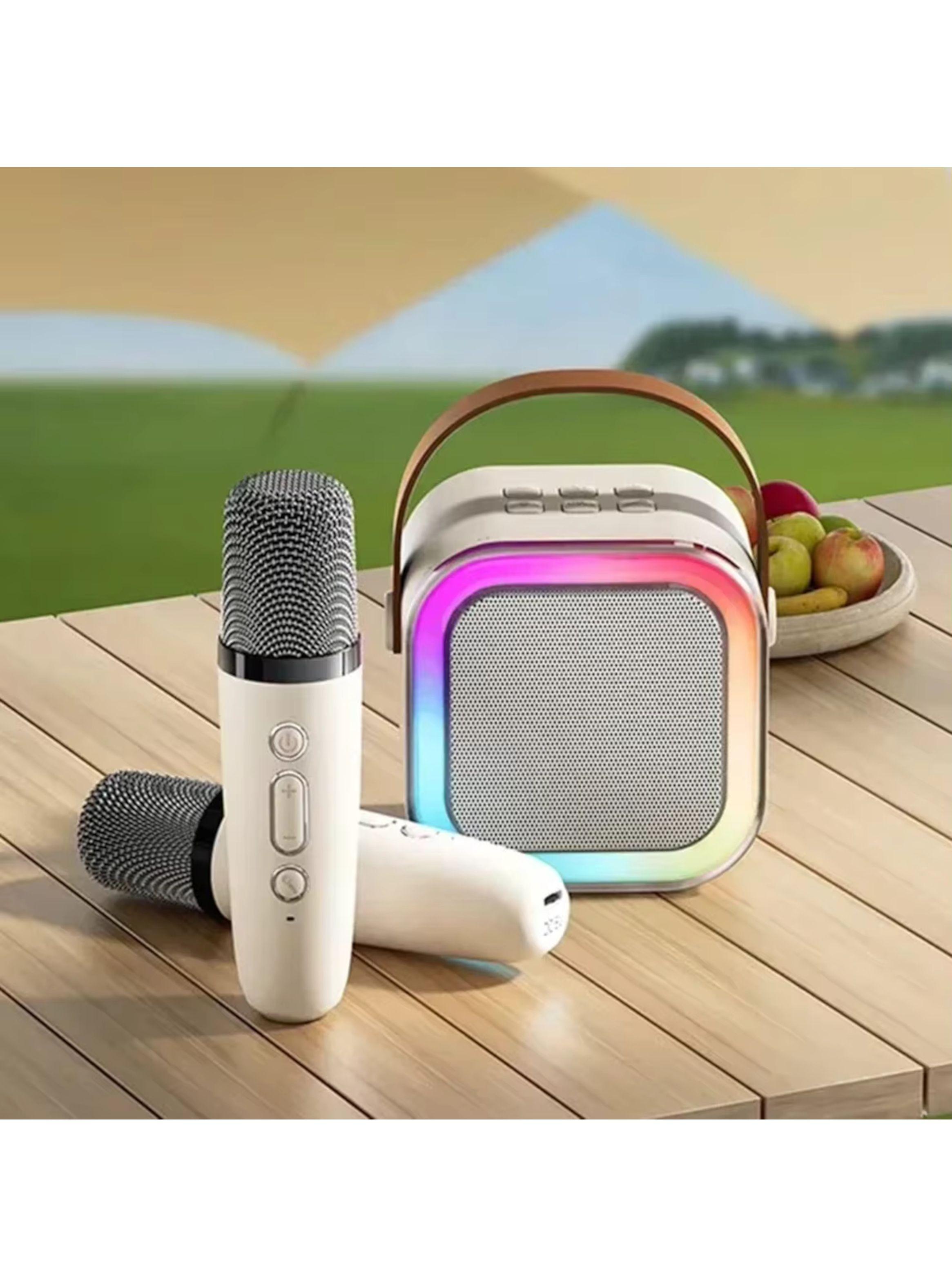 Karaoke Portátil Doble Micrófono Bluetooth con Mini Parlante RGB-2