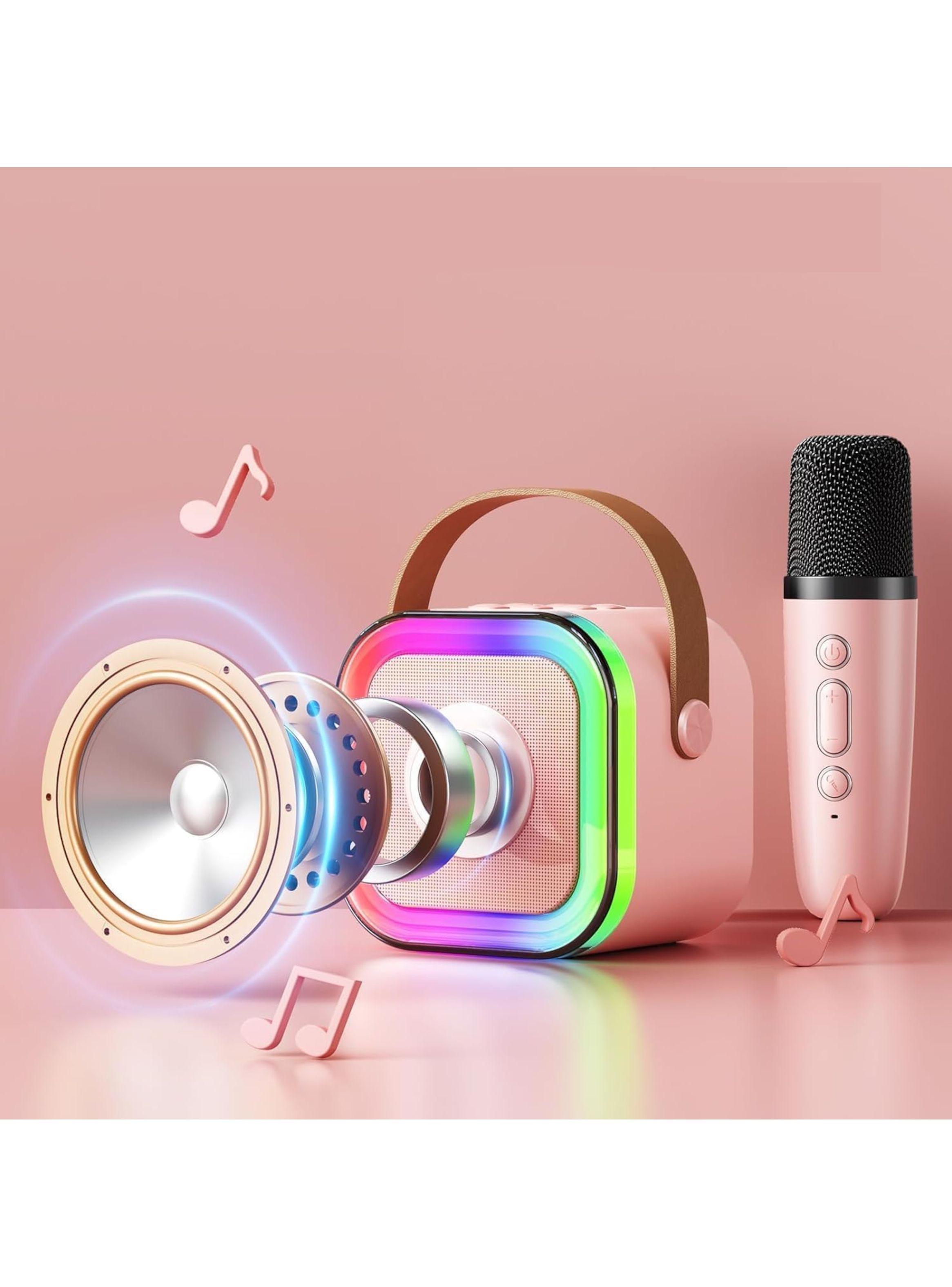 Karaoke Portátil Doble Micrófono Bluetooth con Mini Parlante RGB-3