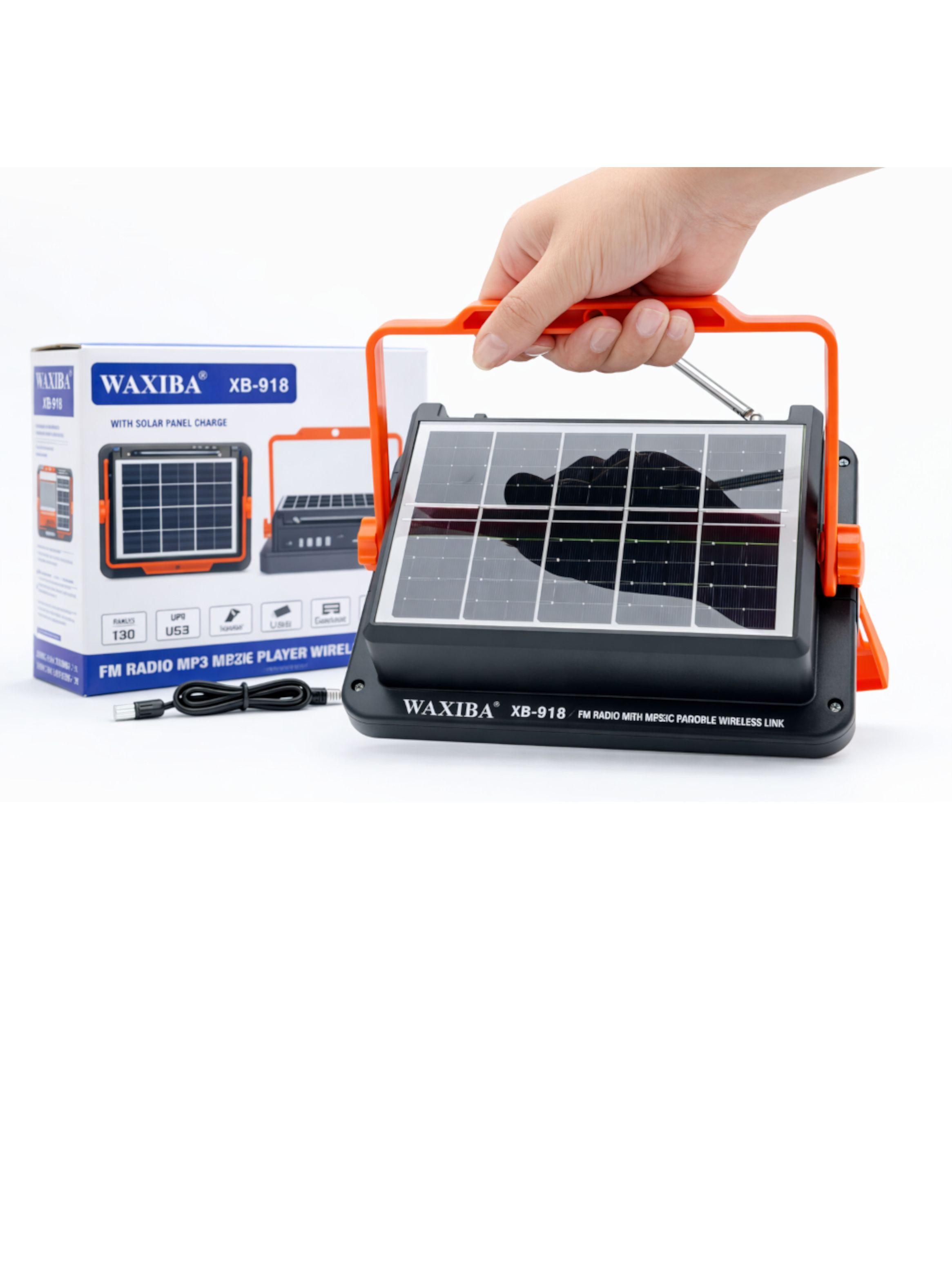 Radio Portátil FM con Linterna LED Recargable – Modelo XB-918 Multifuncional-2