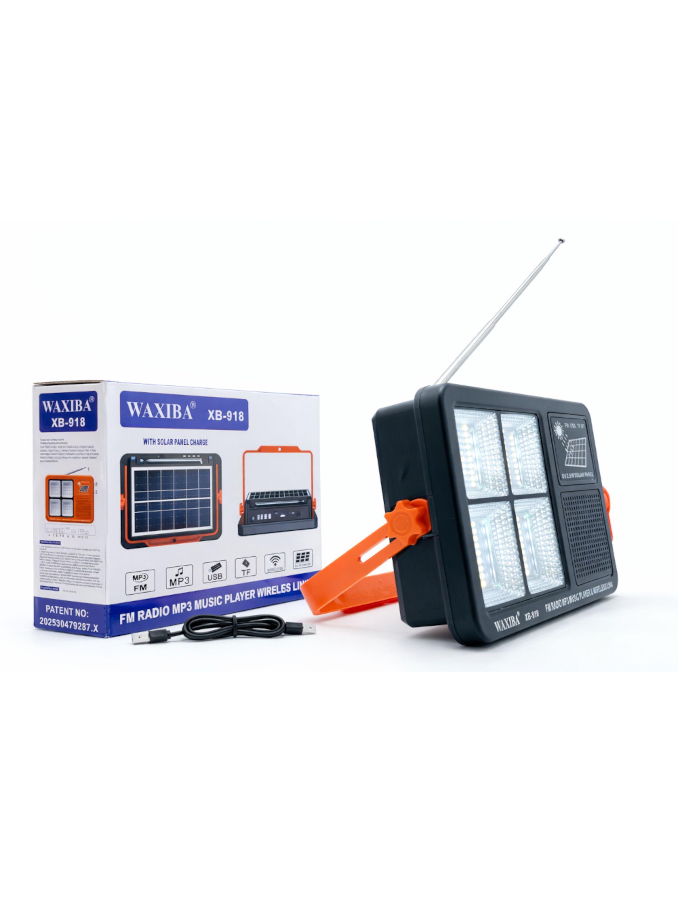 Radio Portátil FM con Linterna LED Recargable – Modelo XB-918 Multifuncional-5