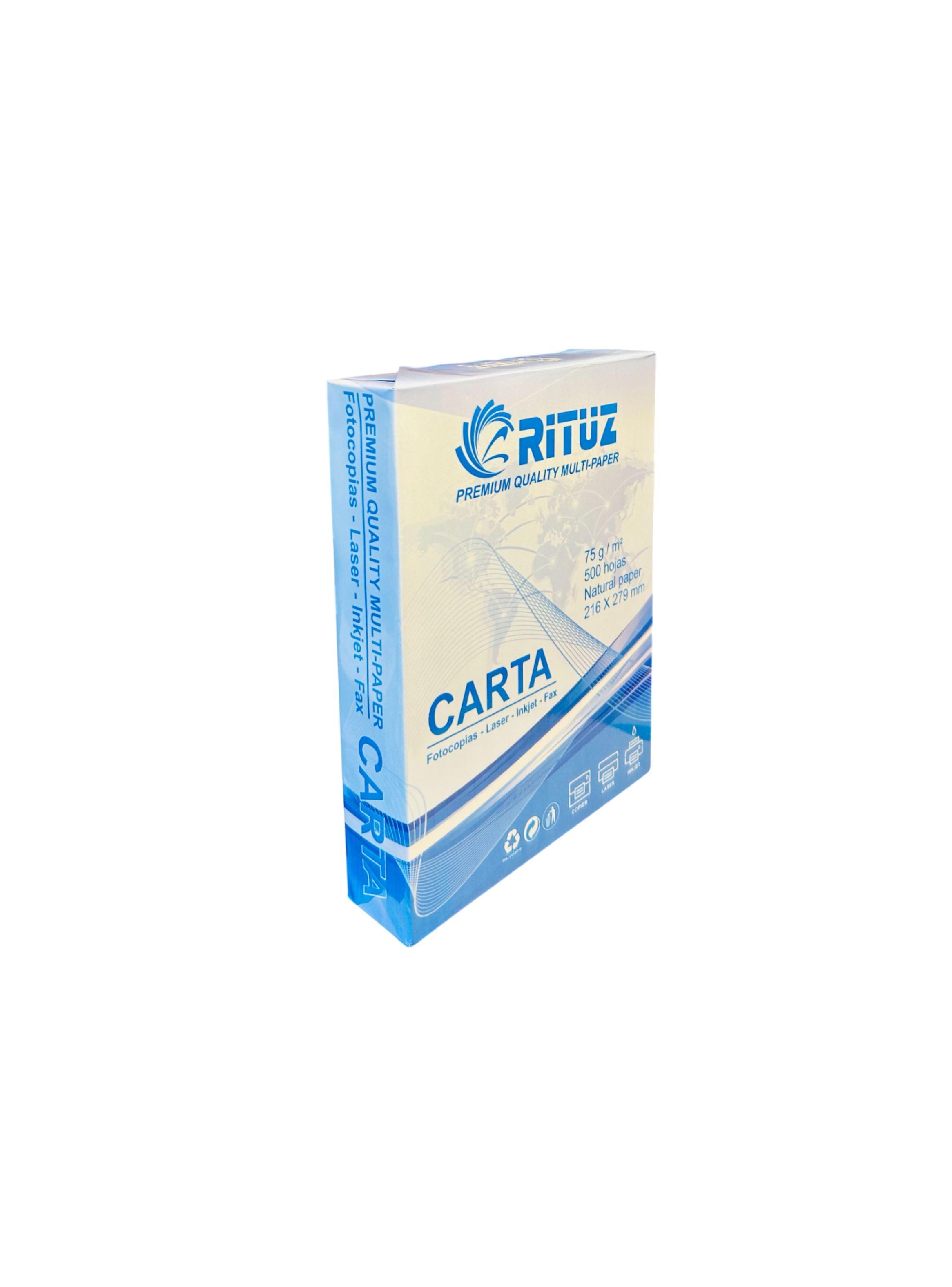 Resma Papel Carta Rituz Multipropósito 500 Hojas Blancas-1
