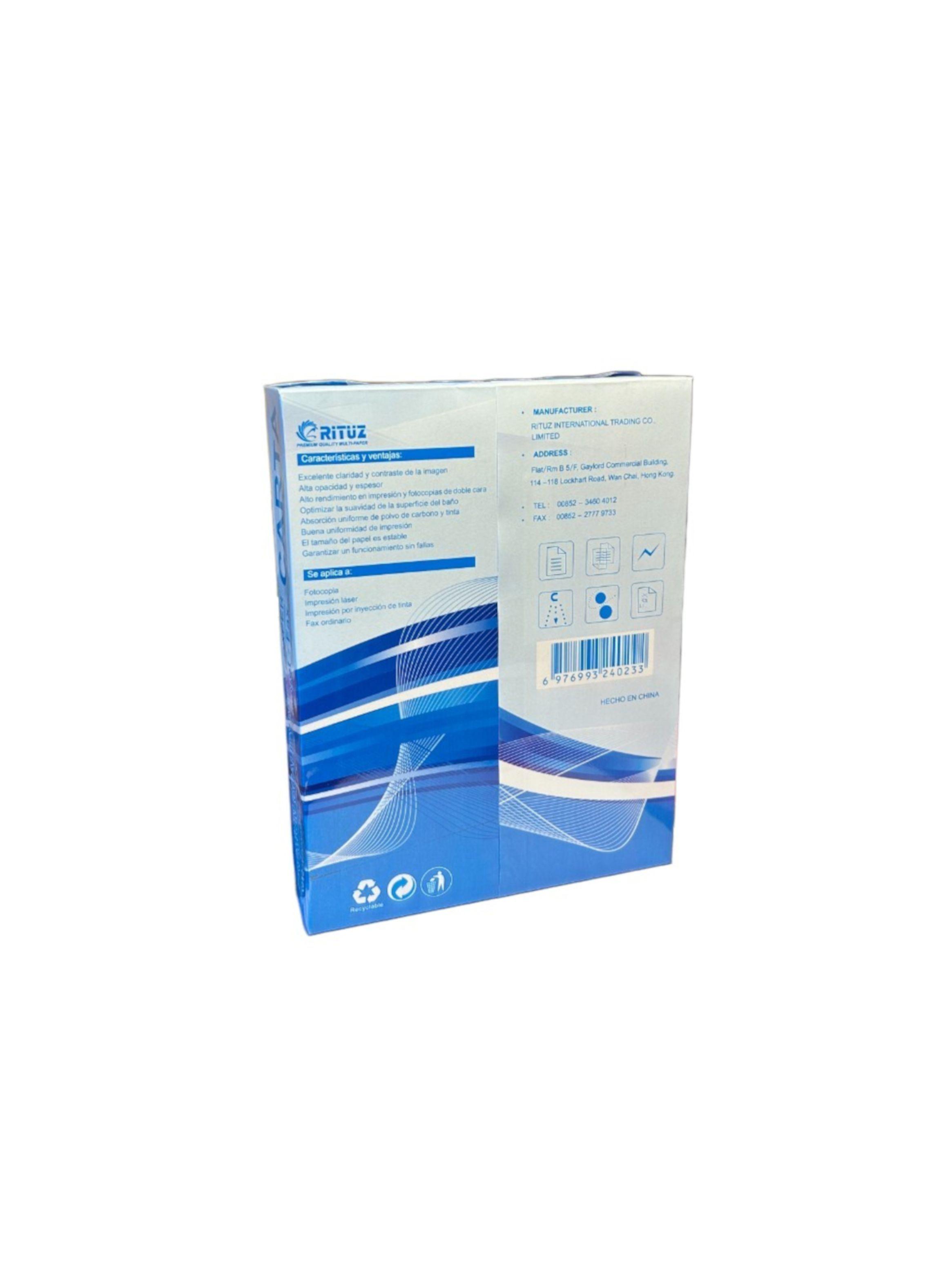 Resma Papel Carta Rituz Multipropósito 500 Hojas Blancas-2