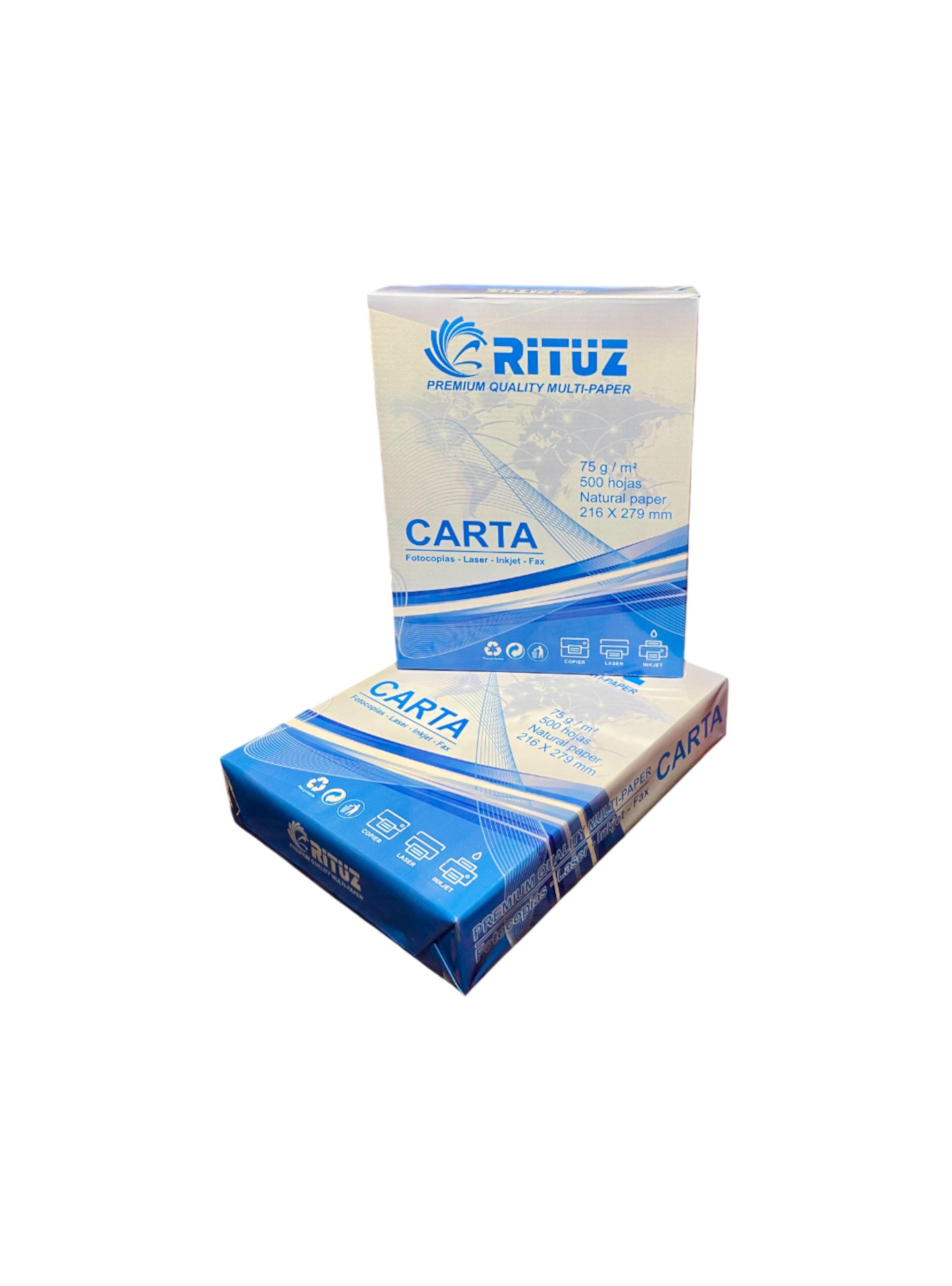 Resma Papel Carta Rituz Multipropósito 500 Hojas Blancas-5
