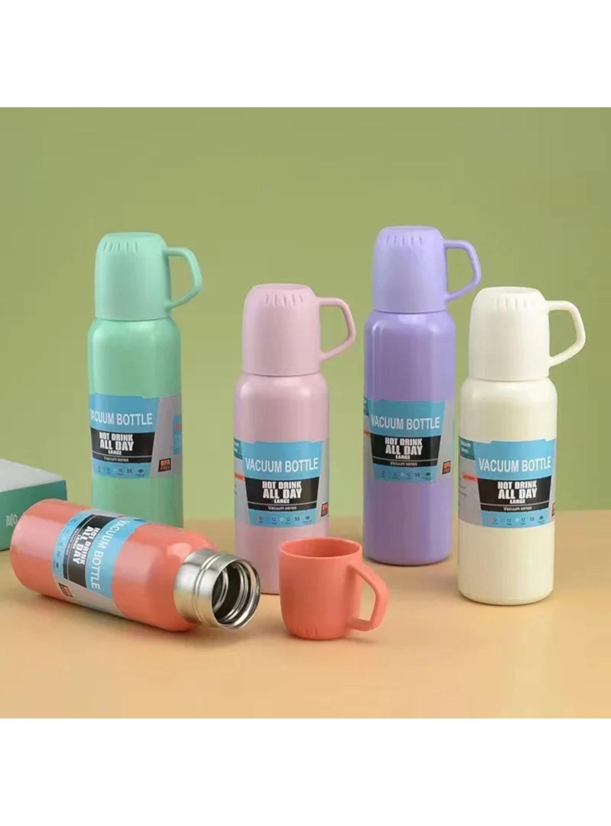 Termo inoxidable Caliente frío 500 ml + 3 vasos-2