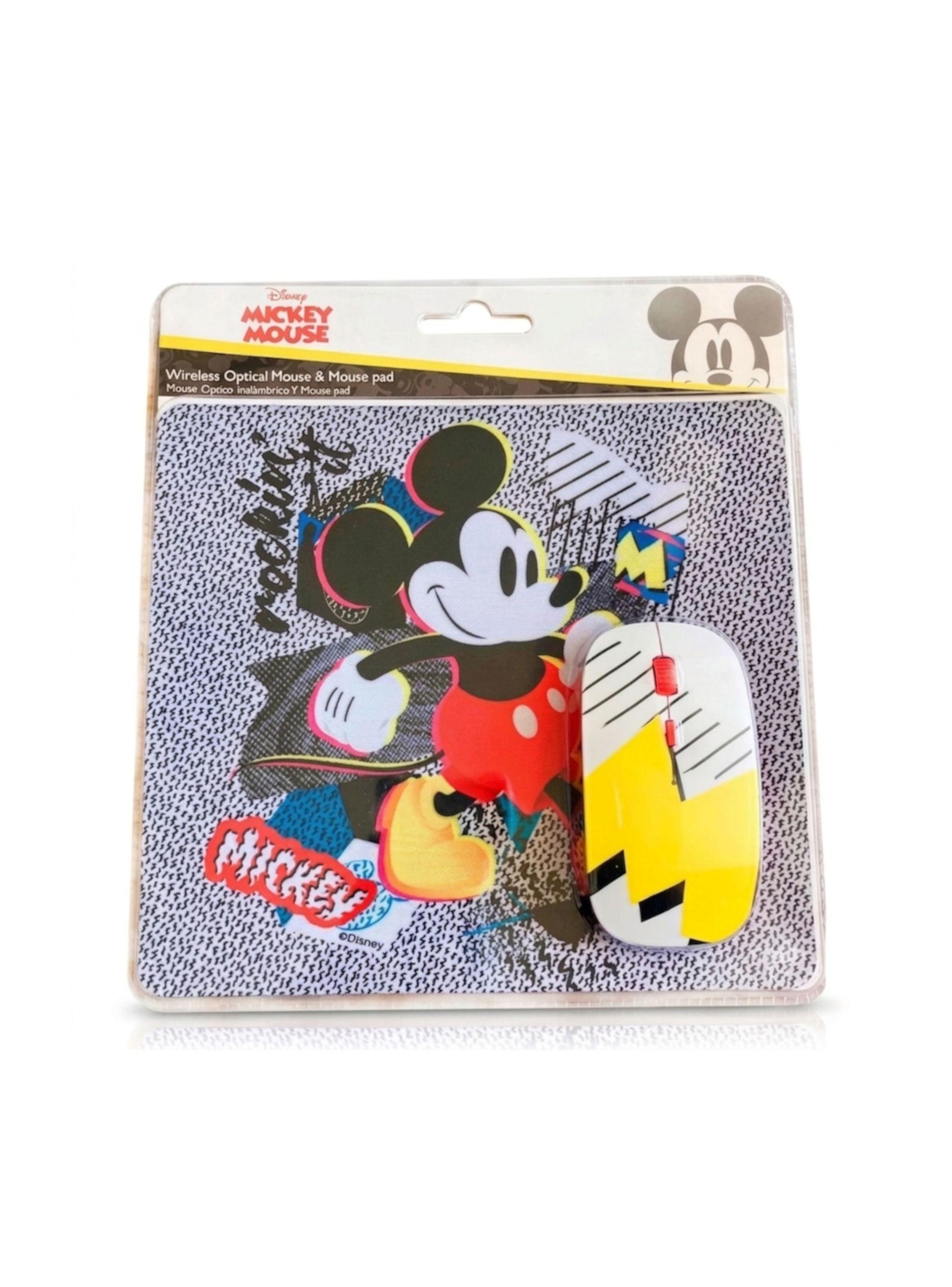 Kit Mouse Inalámbrico + Mousepad Disney Mickey – Diseño Divertido y Conexión Sin Cables-4