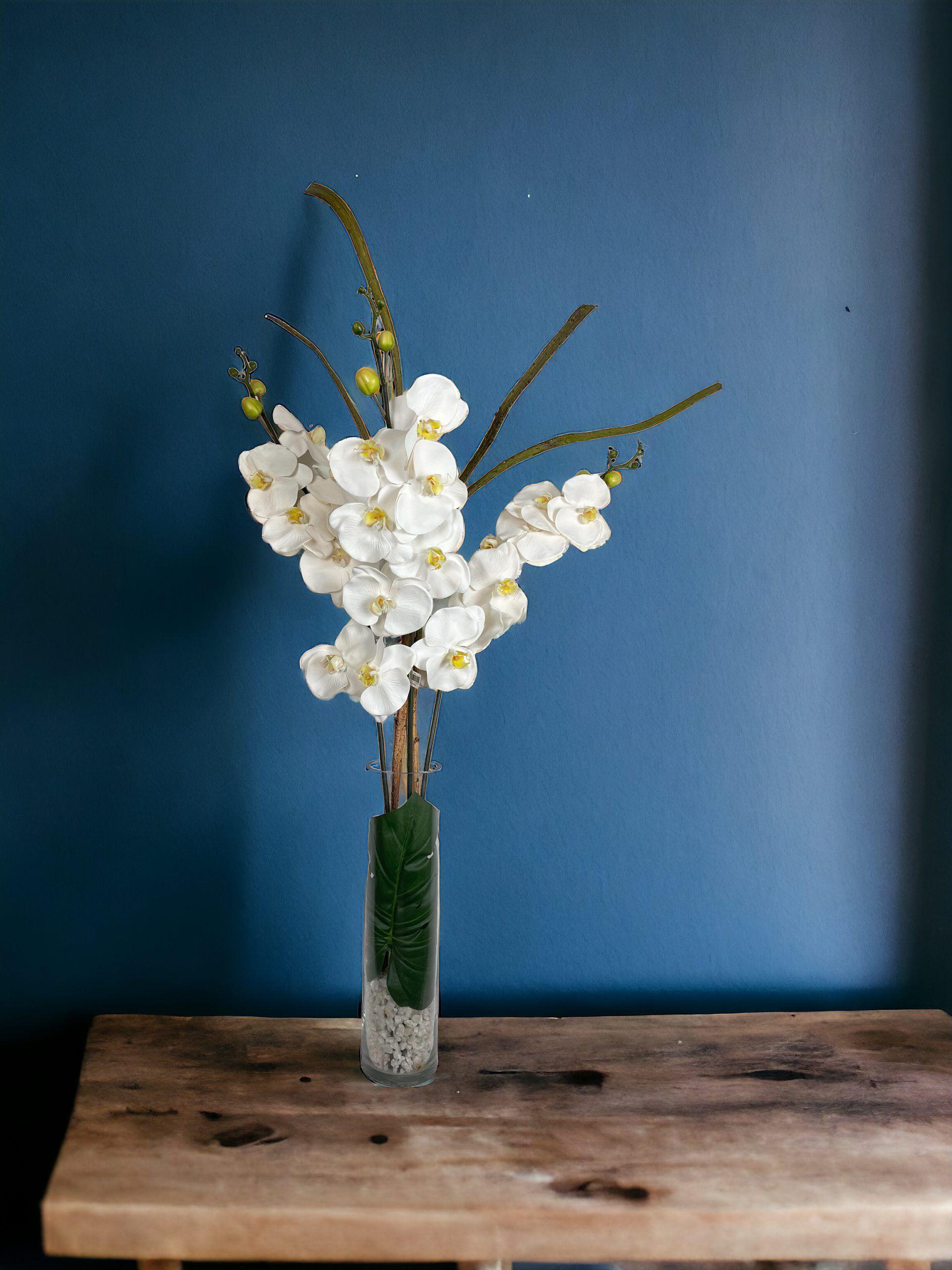 Planta Decorativa Corel Orquidea De 8 Flores 100cm-2