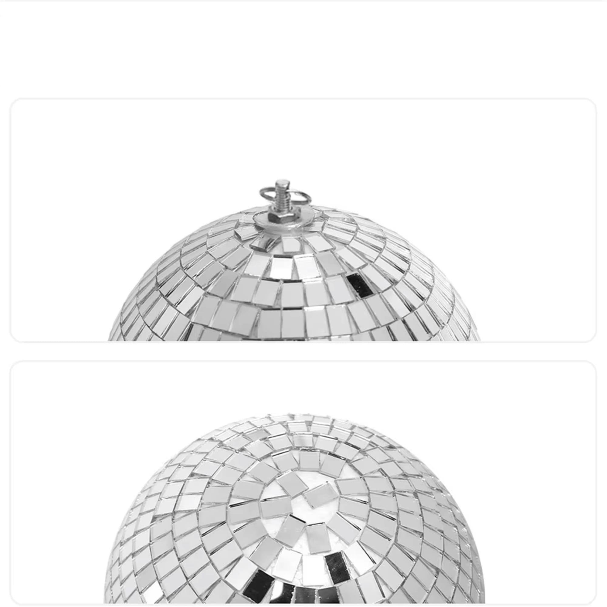 Esfera Decorativa Espejos Plateada 20cm Reflejo Cristal Premium Fiesta Hogar-2