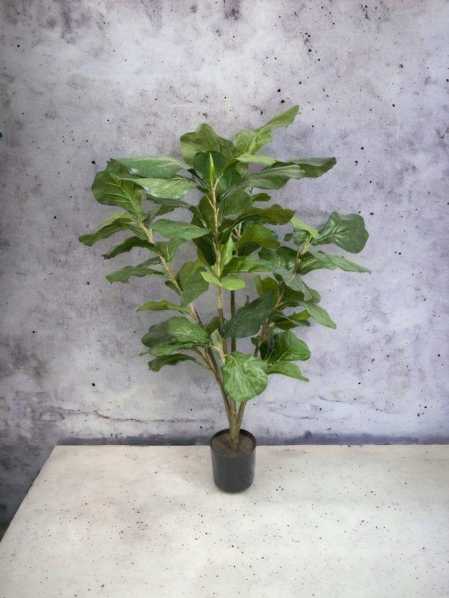 Árbol Artificial Ficus Lyrata 90cm Artificial | Estilo Natural para Interiores y Vitrinas-2