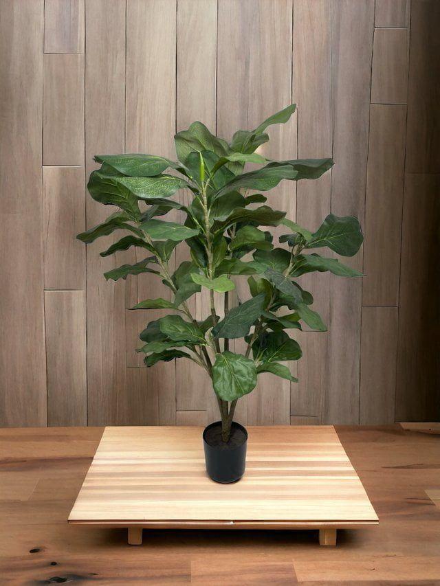 Árbol Artificial Ficus Lyrata 90cm Artificial | Estilo Natural para Interiores y Vitrinas-3