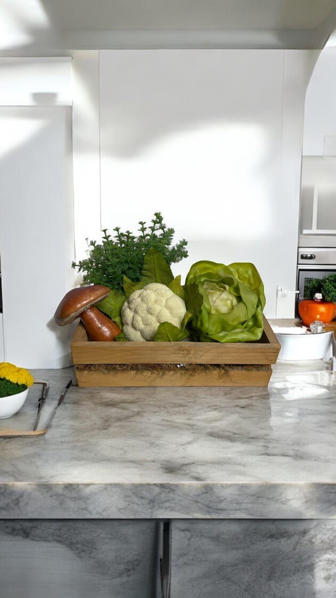 Lechuga Española 16cm Artificial | Estilo Natural para Interiores y Vitrinas-4