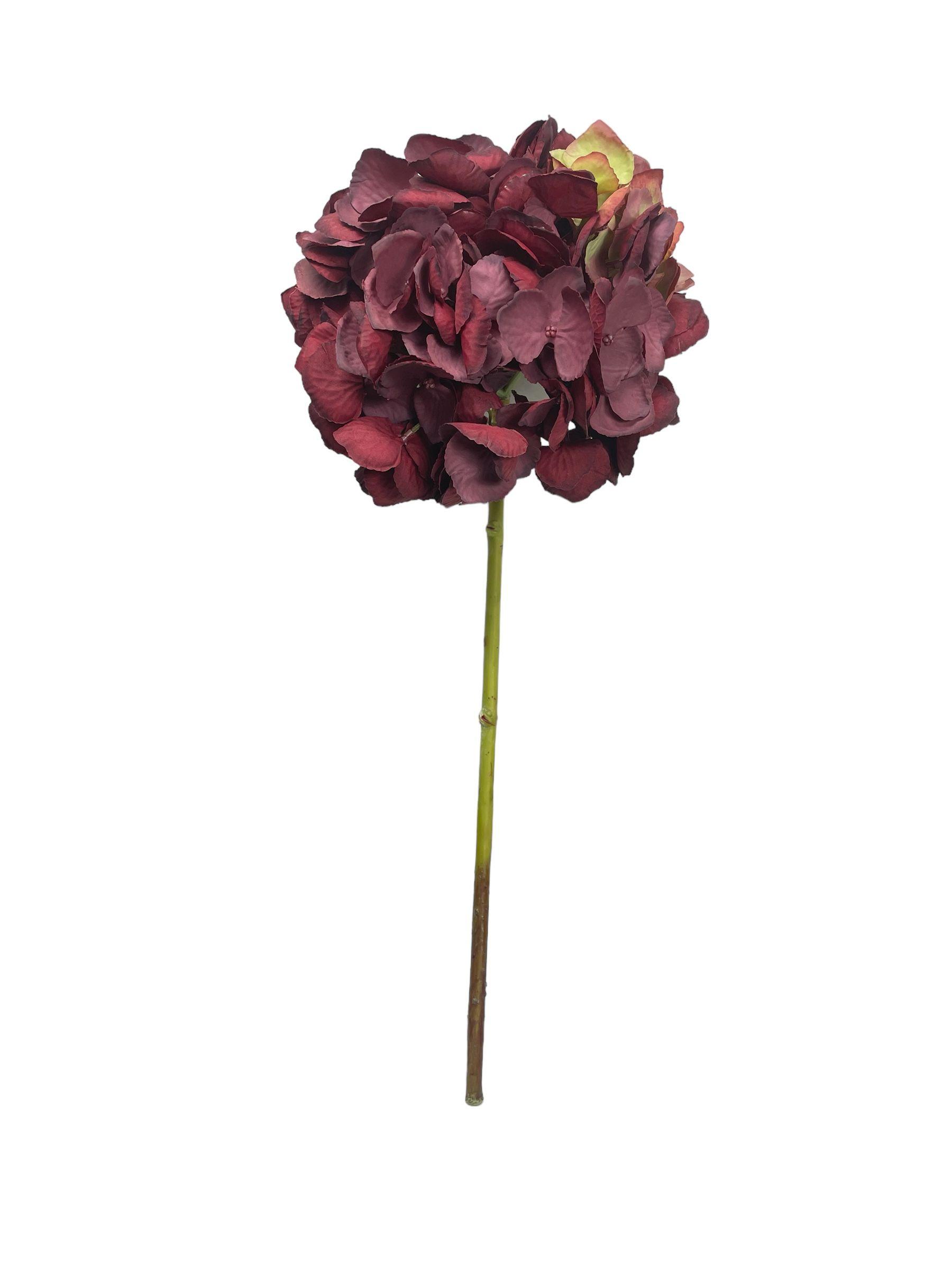 Flor Decorativa Corel Hortensia Roja 52cm-0
