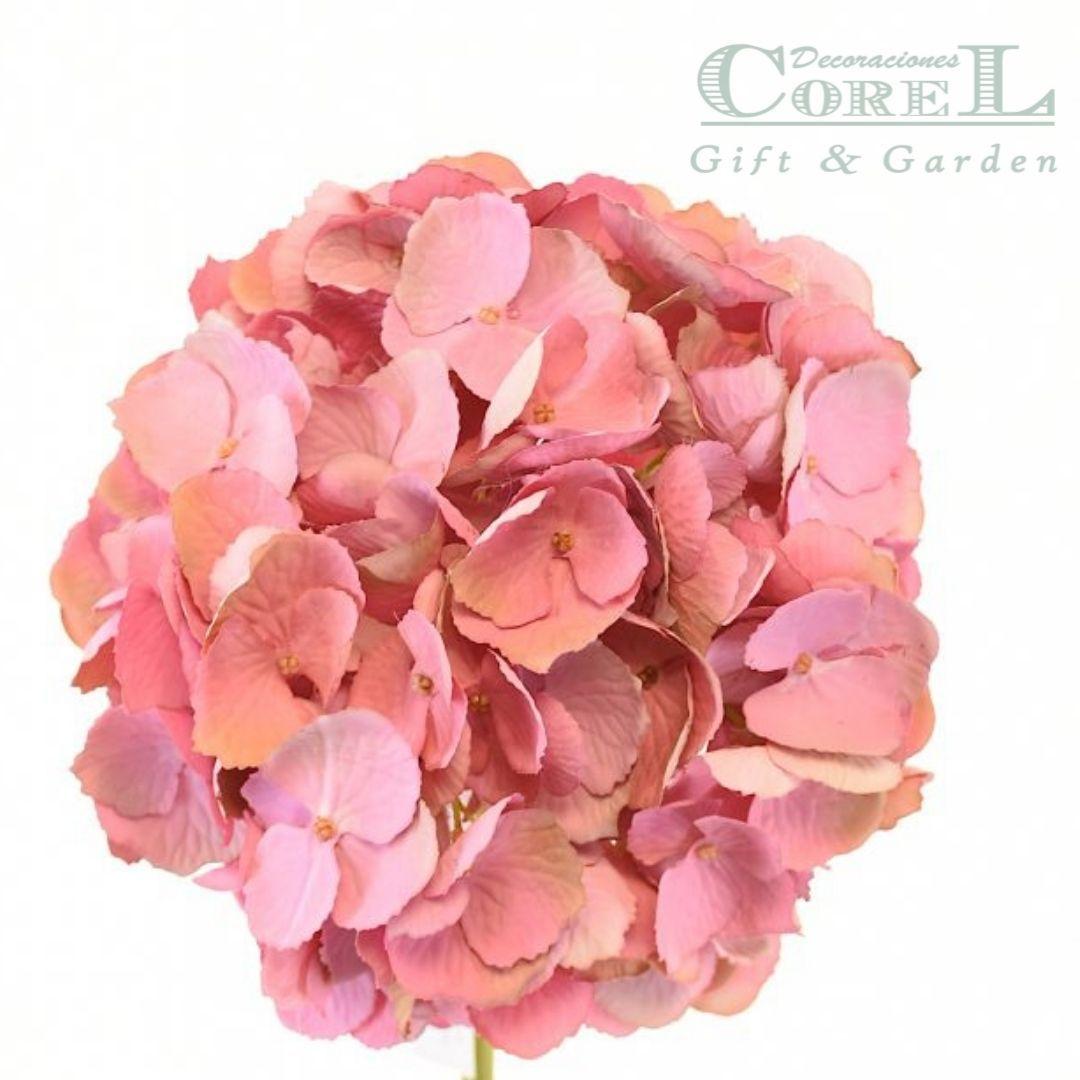 Hortensia Rosada 50cm Artificial | Estilo Natural para Interiores y Vitrinas-4