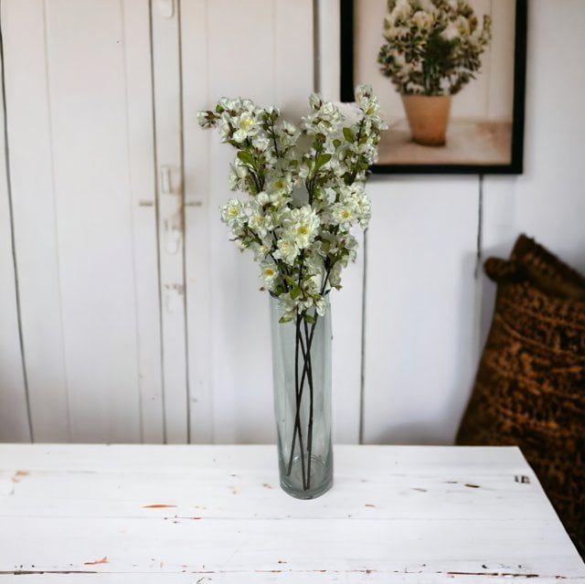 Rama Artificial Cerezo Blanca 90cm Artificial | Estilo Natural para Interiores y Vitrinas-2