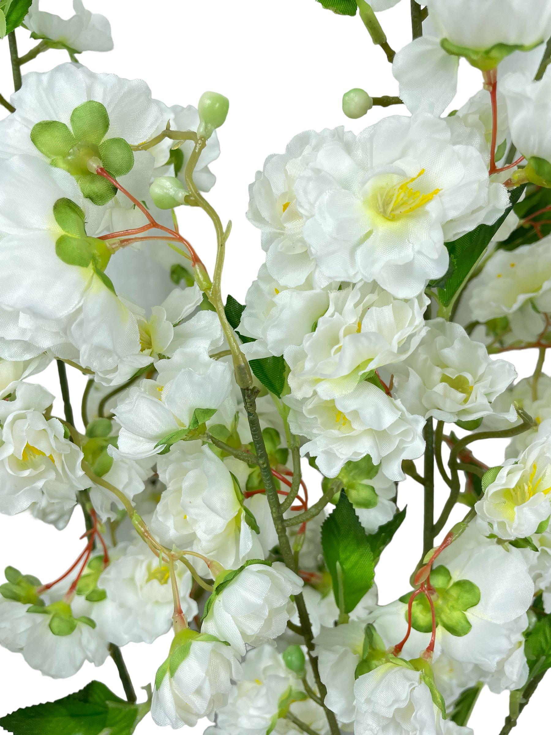 Flor Decorativa Rama Cerezo Blanco 90cm -0