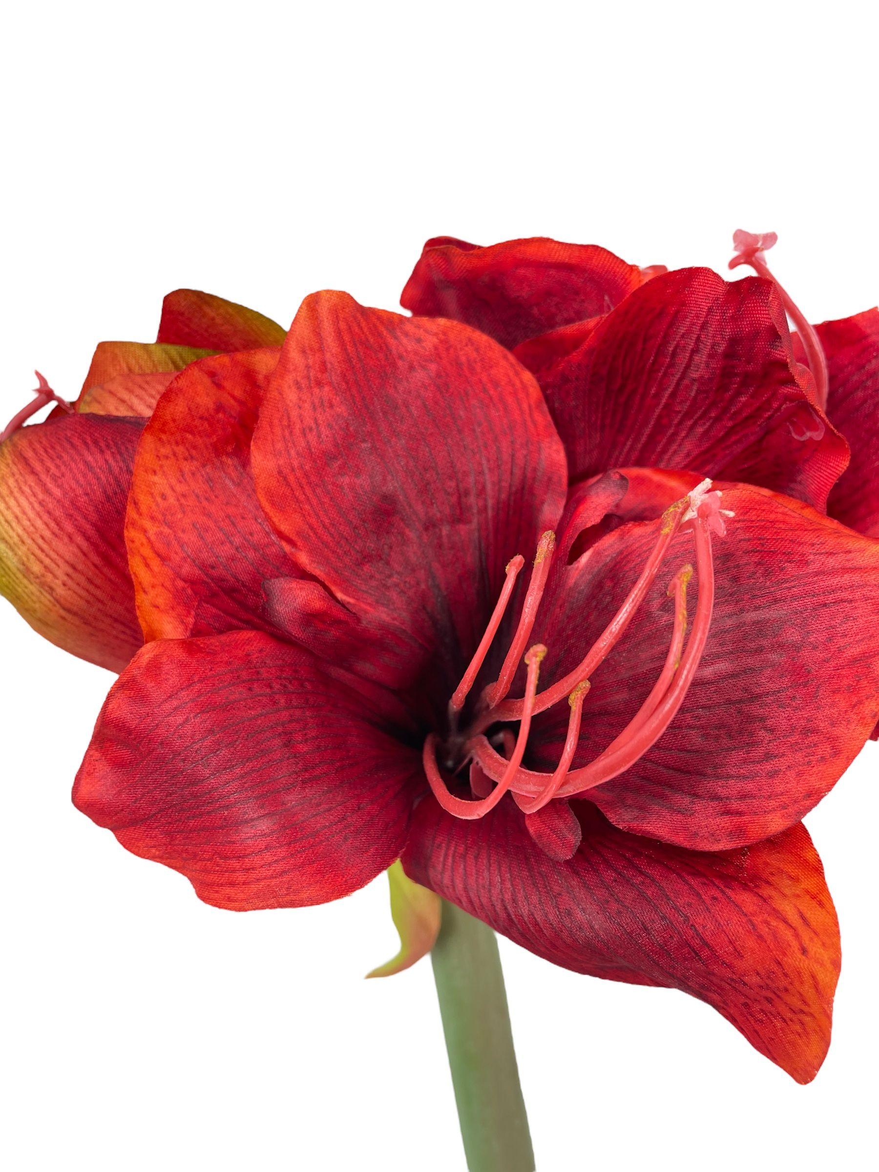FLOR DECORATIVA COREL AMARYLLIS ROJA 68CM-0