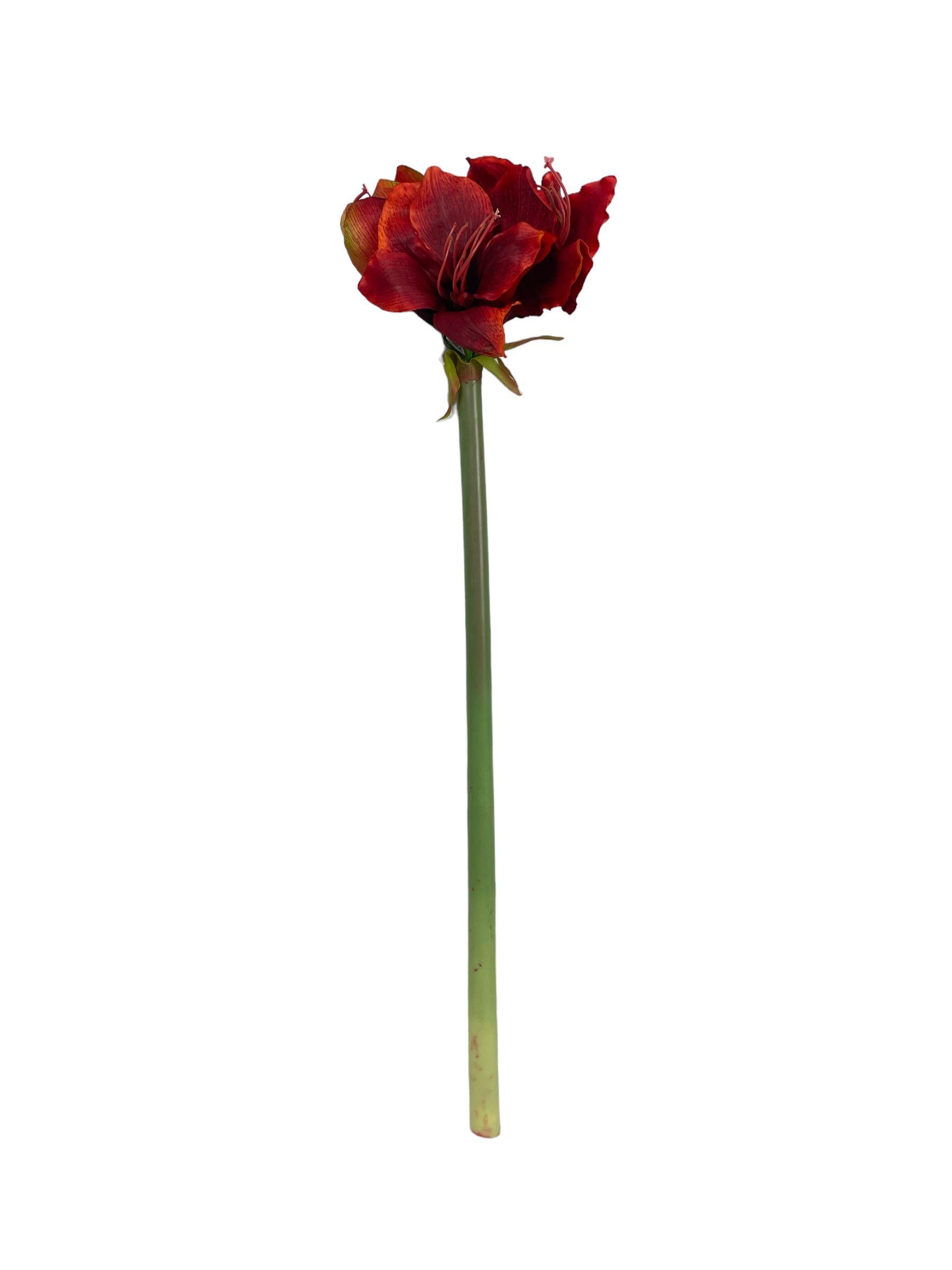 FLOR DECORATIVA COREL AMARYLLIS ROJA 68CM-1