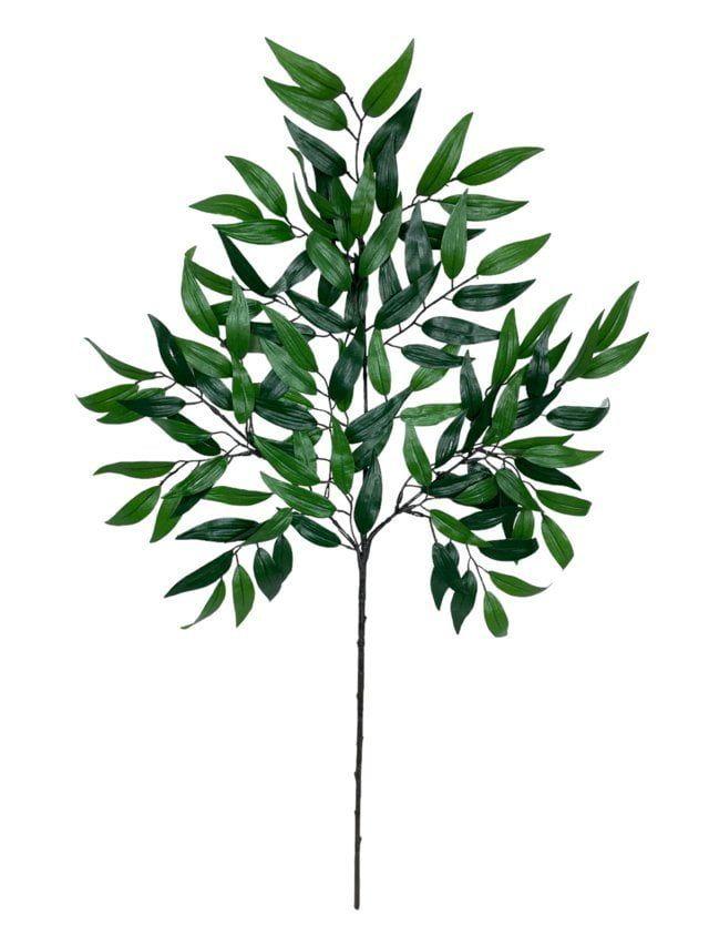 Rama Artificial de Hojas Ruscus 50cm Artificial | Estilo Natural para Interiores y Vitrinas-3