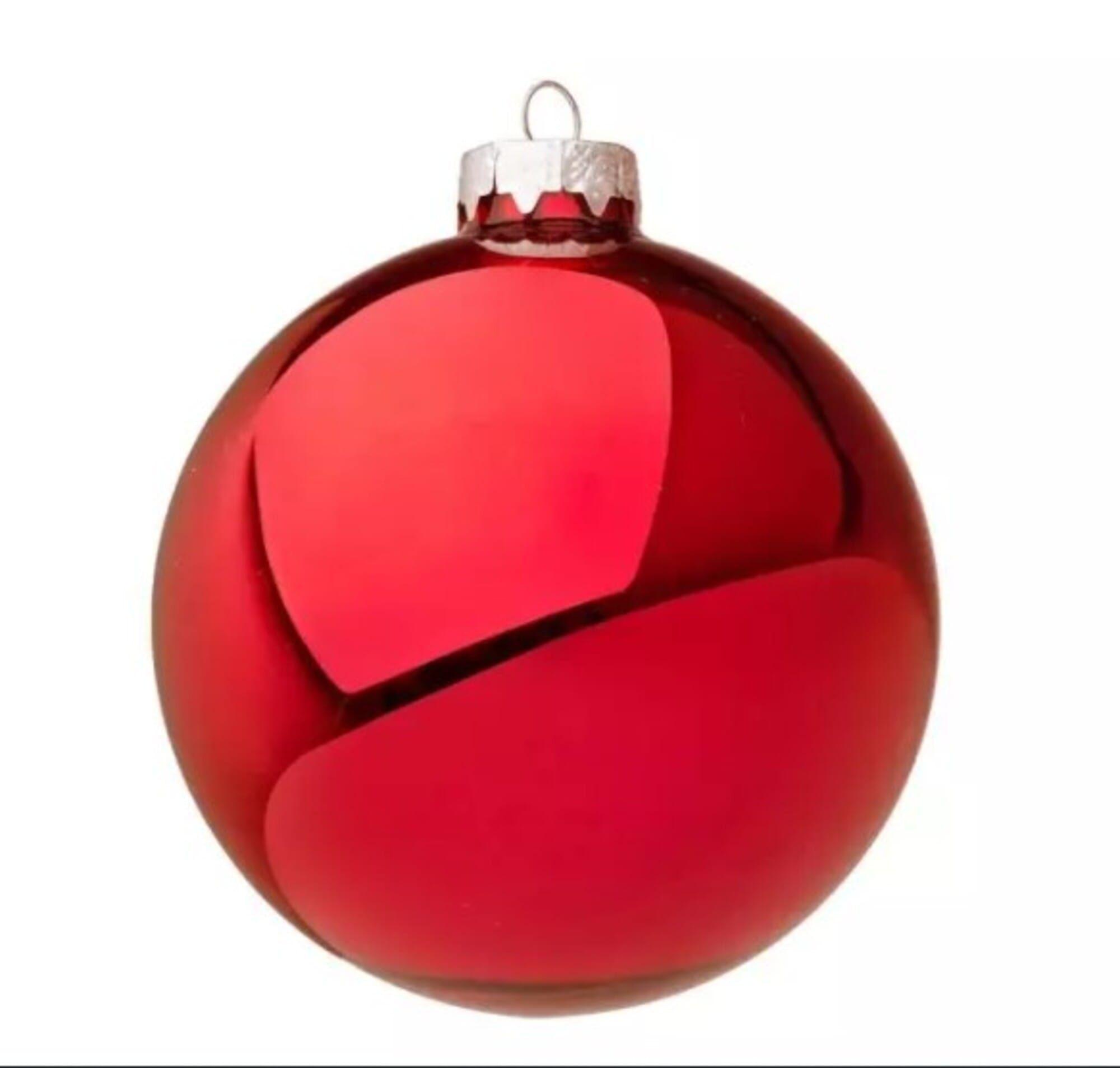 Esfera Navideña Roja 20cm Gala Premium Decoración Árbol Navideño-0