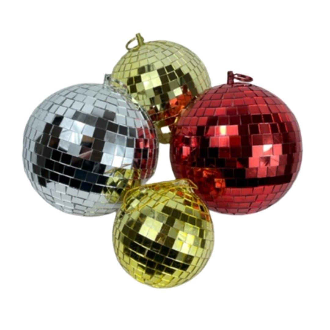 Esfera Decorativa Espejos Roja 20cm Reflejo Cristal Premium Fiesta Hogar-2